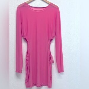 Women’s Sheer Dress/Coverup Open Sides - Pink
